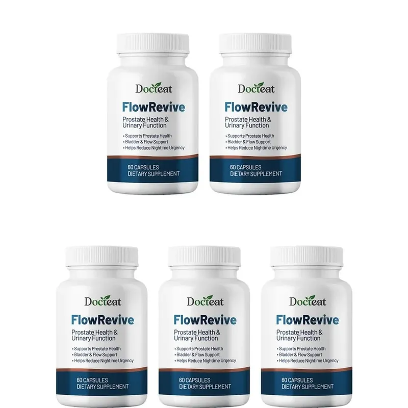 Docteat FlowRevive Prostate Health Urinary Function Botanical Capsules with Saw Palmetto and Pygeum Bark Extract 60 Capsules — image 11