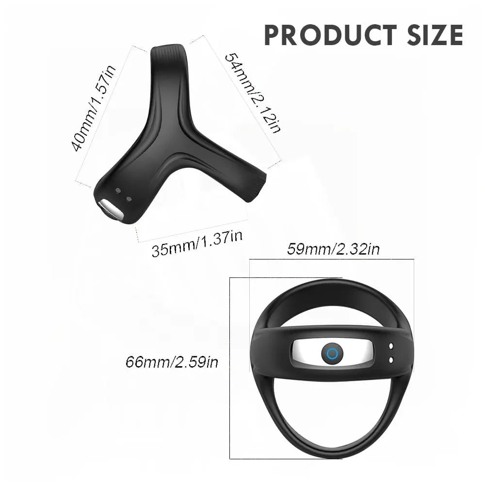Powerful Vibrator Cock Ring for Men Delay Ejaculation Penis Ring Sex Toys Lock Penisring Cockring Adult Male Sex Supplies 18+ — image 6