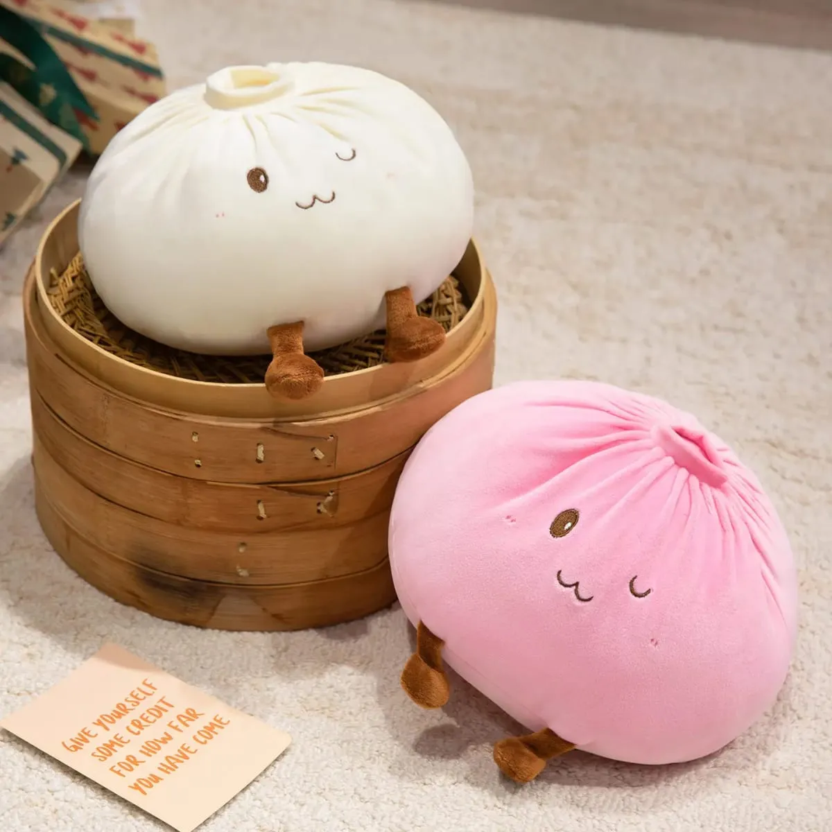 40cm Dumpling Plush Toy Soft Stuffed Hug Pillow Doll Home Decoration Stress Relief Toy Fans Gift — image 4