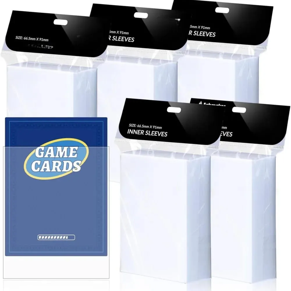 500 Counts Clear Soft Card Sleeves 2.5" x 3.5" Trading collect Sleeve Fit for Standard Baseball Sports MTG Pokemon Game Cards — image 1
