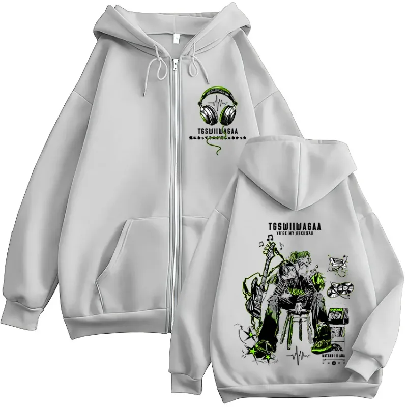 Anime The Guy She Was Interested in Wasn't A Guy At All Zipper Hoodies Men Women Fashion Casual Zip Up Hooded Sweatshirts Jacket — image 7