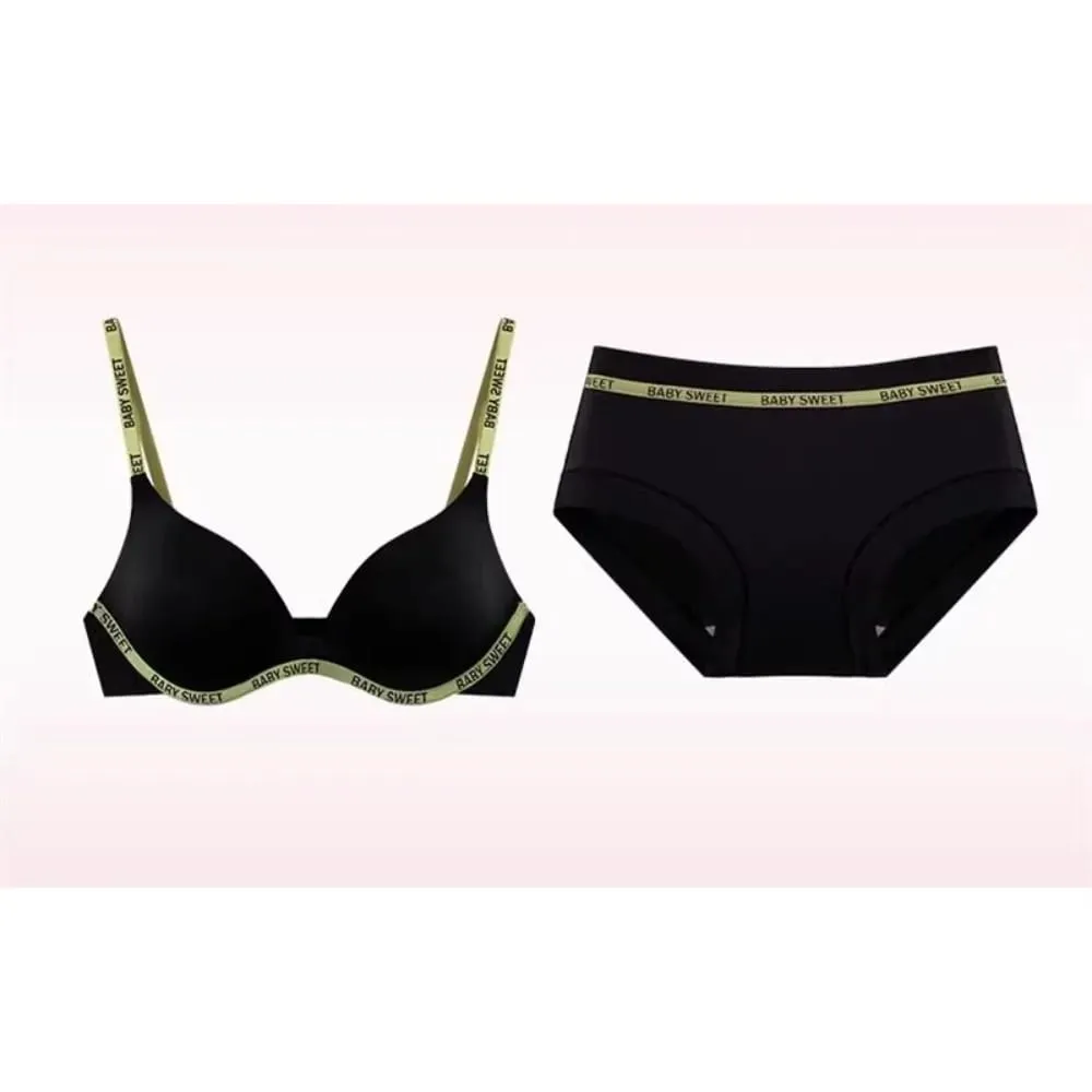 Vibrant Dopamine Color Seamless Wirefree Push Up Bra Panty Set Soft Comfy Sexy Lingerie Underwear For Women 32‑38AB — image 6