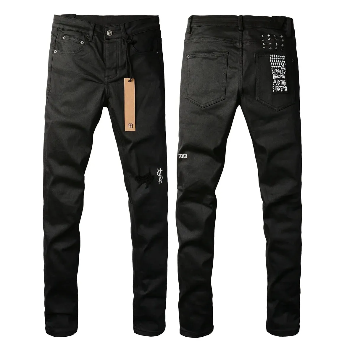 2026 New Arriva Men's Premium White Skinny Jeans Clean Fit Denim Pants High Street Fashion Trousers — image 18