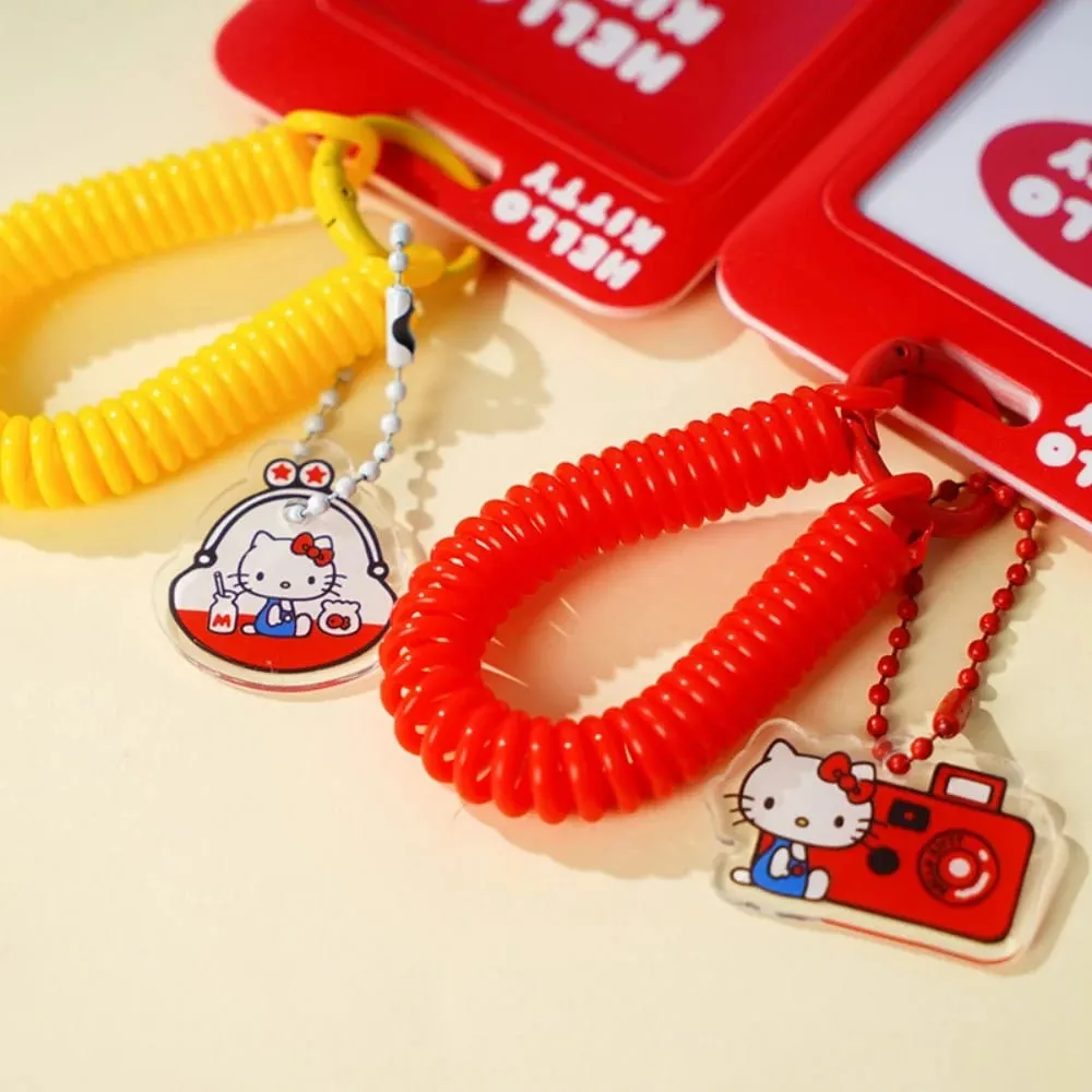Genuine Sanrio Hello Kitty ID Card Holder Neck Strap Door Badge Holder Lanyards Keychain Work Credential Case Girls Gifts — image 5