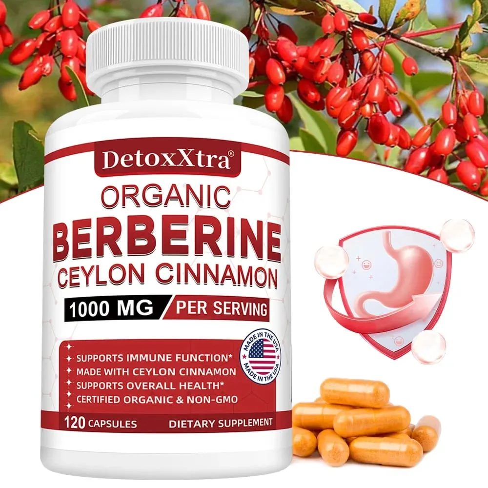 Berberine with Ceylon Cinnamon - Boosts Immunity Promotes Digestive Health Improves Bodily Functions Increases Energy Levels — image 1