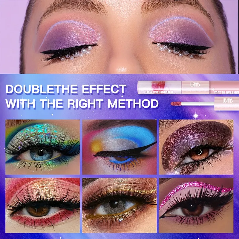 6 Color Waterproof and Sweat Proof Long Lasting Easy To Color Matte Eye Shadow Blue Highlight Natural Liquid Eye Shadow Makeup — image 4