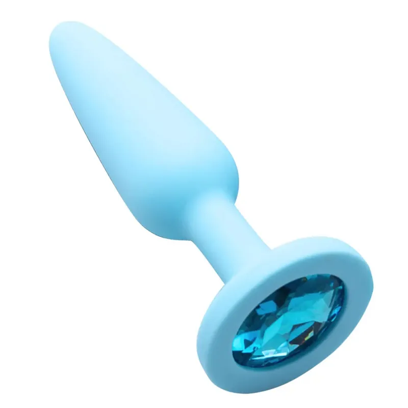 Silikon analplugg för kvinna 3 storlekar Butt Plug Crystal Base Sexleksaker Analleksaker Sexpropp Vuxenleksaker Analtränare för par