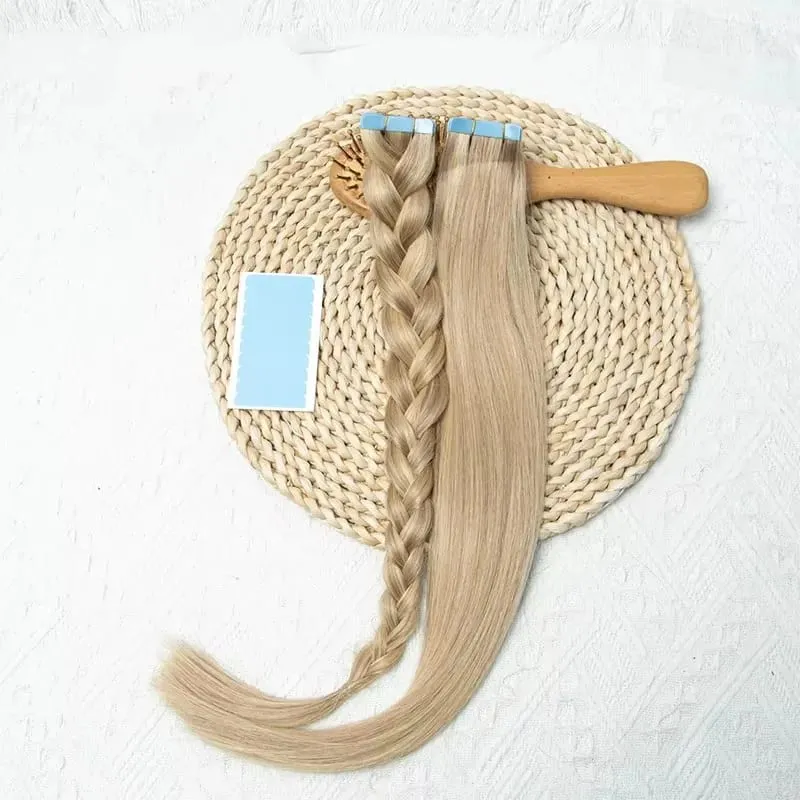20pcs Seamless Tape in Hair Extensions Human Hair Straight Glue in Extensions Remy Human Hair Extensions 30g/pack 12-20inch