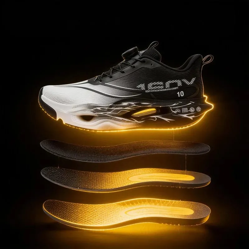 Men Propulsive Carbon Plate Racing Shoes Breathable Wide Fit Energy Return Marathon Sneakers Cushion for Women Running Trainers — image 6