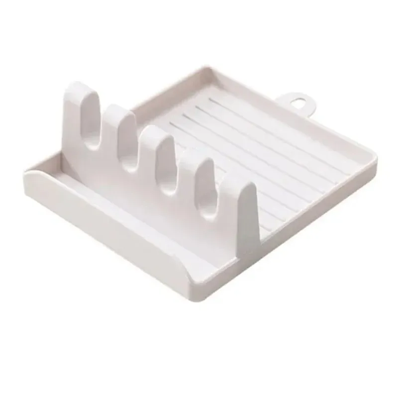 Tempat Tutup Panci Mendukung Sendok Penutup Panci Sandaran Spatula Berdiri untuk Peralatan Dapur Nyaman Aksesori Alat Organizer Kompor