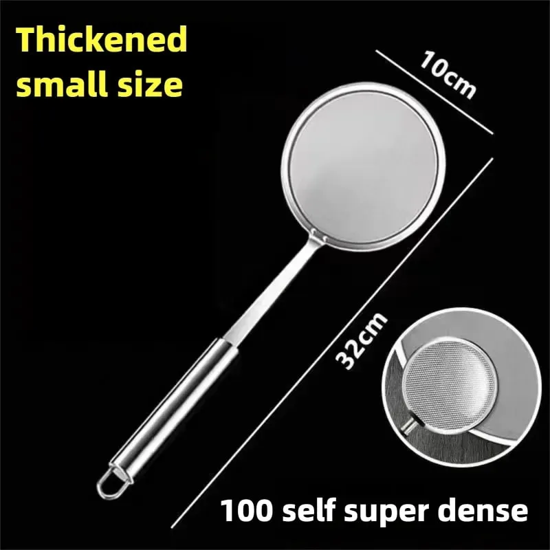 Filter Scoop Stainless Steel Fat Skimmer Spoon Fine Mesh Strainer Food Strainer With Handle Kitchen Oil Skimmer Strainer