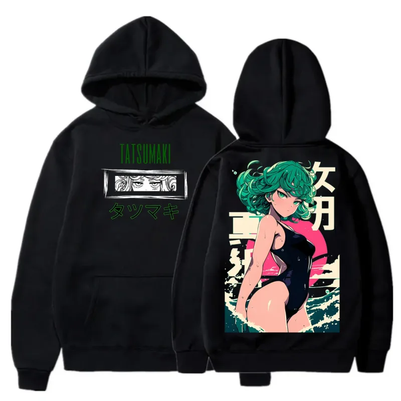 Anime One Punch Man Tatsumaki Hoodies Men Women Clothing Fashion Harajuku Oversized Pullover Men's Casual Sportswear Sweatshirt — image 4