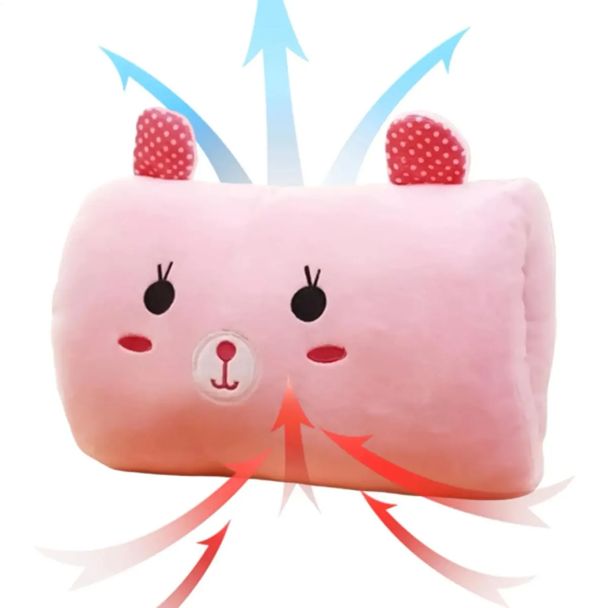 Creative Cushion Hand-Warming Plush Gift Plush Bunny Shape Hand Warmer Muff Throw Pillow For Kids Winter Travel Napping School