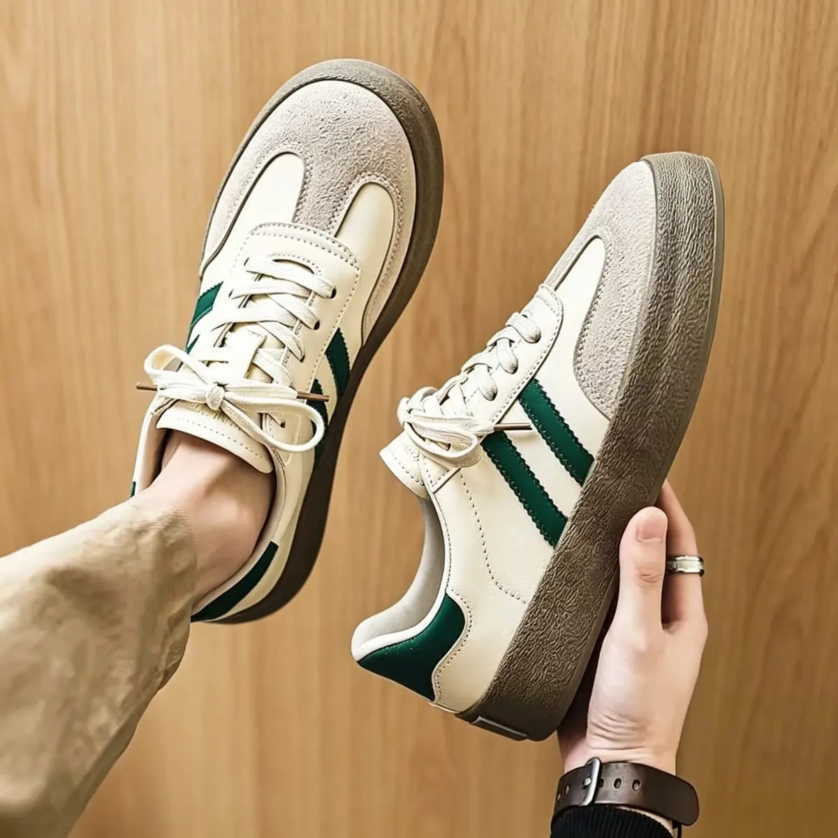 Men's Winter Canvas Shoes Retro Low Top Casual Training Sneakers Hong Kong Style Small Brand Design Sense of Design — image 6