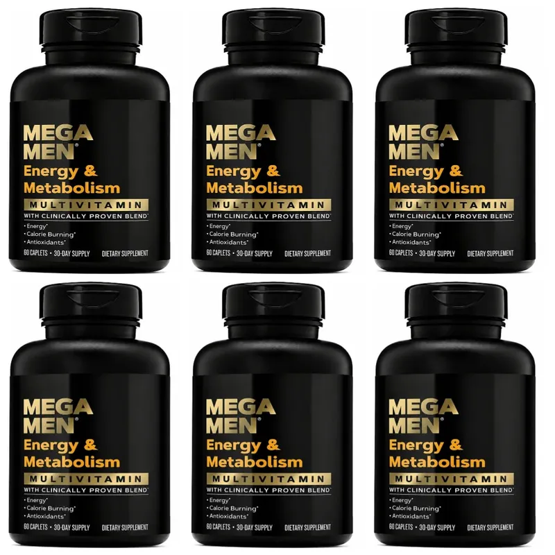 Mega Men Energy & Metabolism Multivitamin Caplets with Lutein Lycopene Zeaxanthin Antioxidants Vitamins Minerals 60 Caplets — image 12