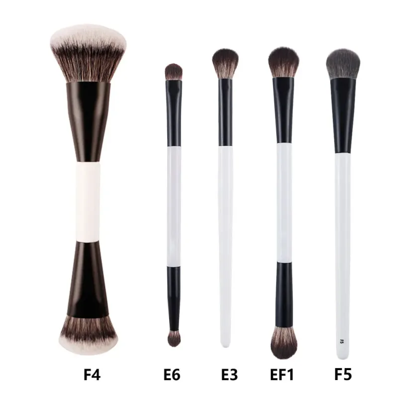 2pcs/set White Double ended Angled Foundation Makeup Brushes Blush Contour Make up Brush Wood Handle Cosmetic Tool Mari F4 — image 6