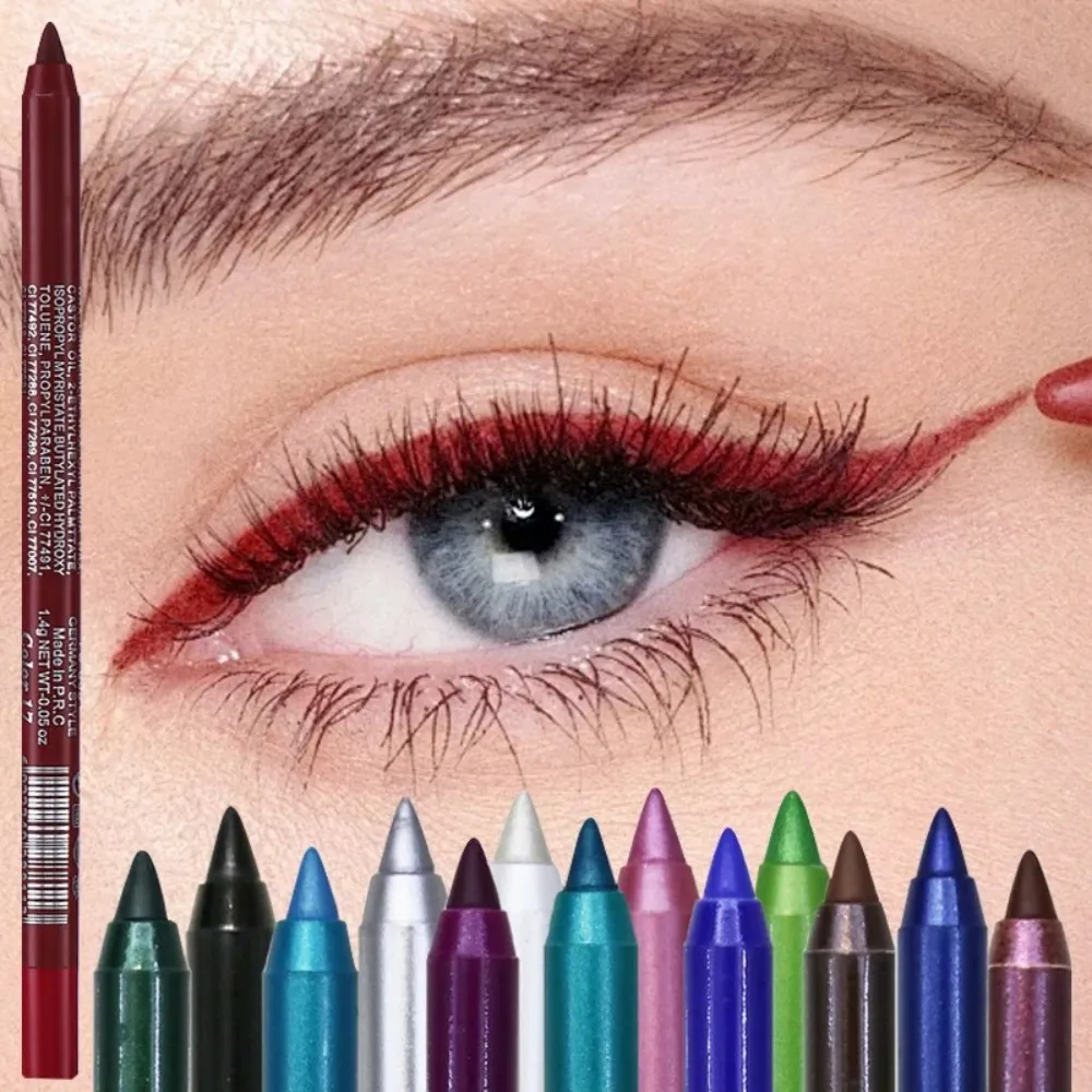 Crayon Eyeliner nacré 17 couleurs, coloré, imperméable, longue durée, mat, lisse, facile à porter, fard à paupières, stylo Eyeliner, maquillage pour les yeux