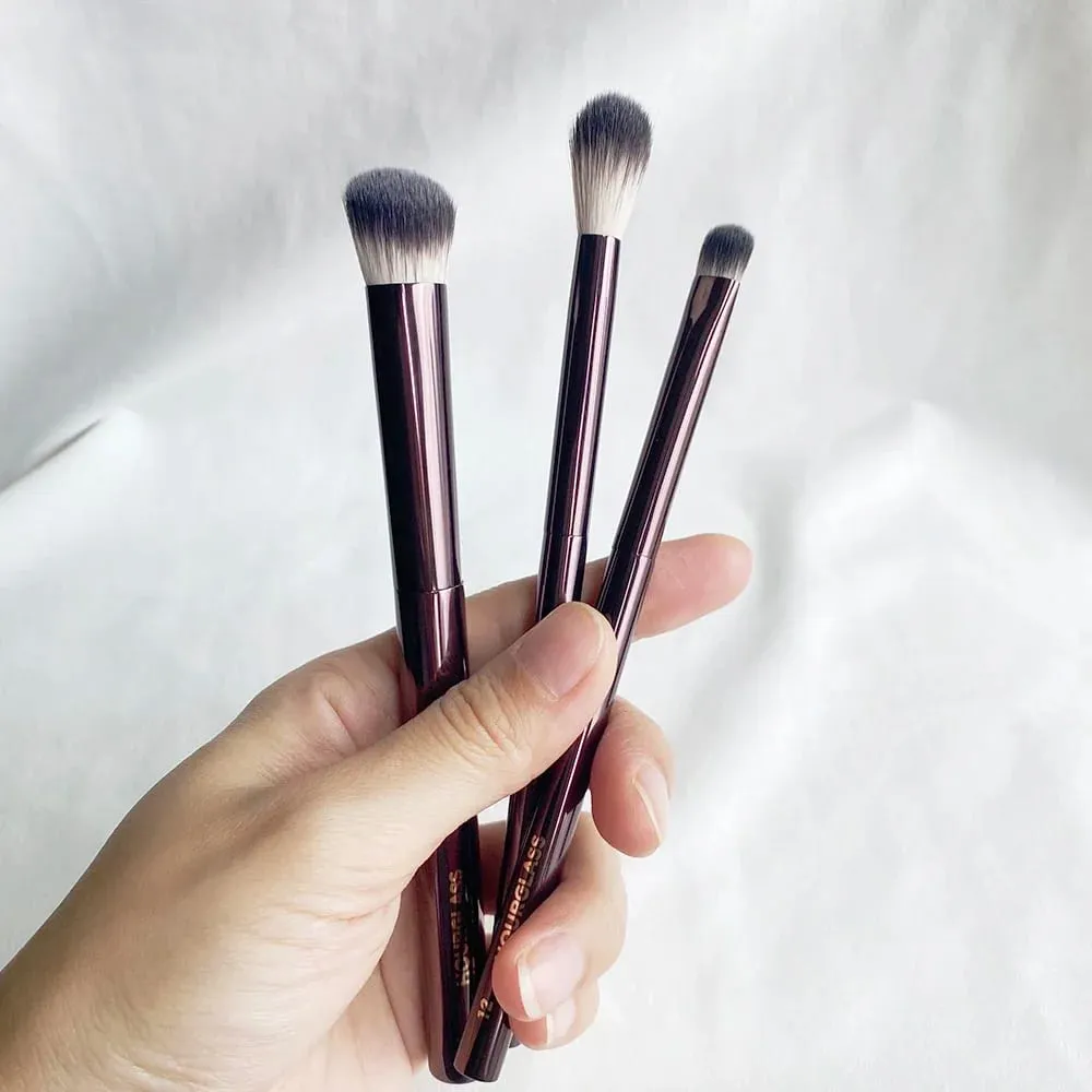 Set di pennelli per trucco per occhi a clessidra Set di pennelli cosmetici per ombretti di lusso Miscelazione Modellatura Contorno Evidenziazione Fodera per correttore per sopracciglia