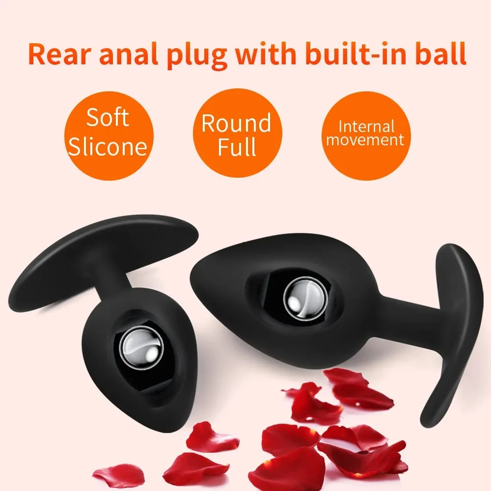 1pc Silicone Anal Plug Built-in Balls Beginner to Senior Size Buttocks G-Spot Massage Adult Sex Toys — image 2
