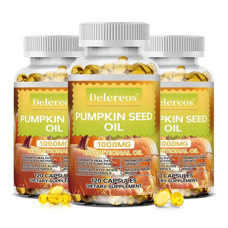 Pumpkin Seed Oil Capsules 1000mg Supports Prostate Urinary Bladder & Hair Health for Men Cardiovascular Health Non-GMO — image 10