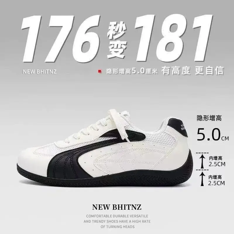 2026 New Men's Casual Shoes Thick Bottom Versatile Leisure Sneakers Breathable Heightening Couple Shoes Rubber Outsole — image 3