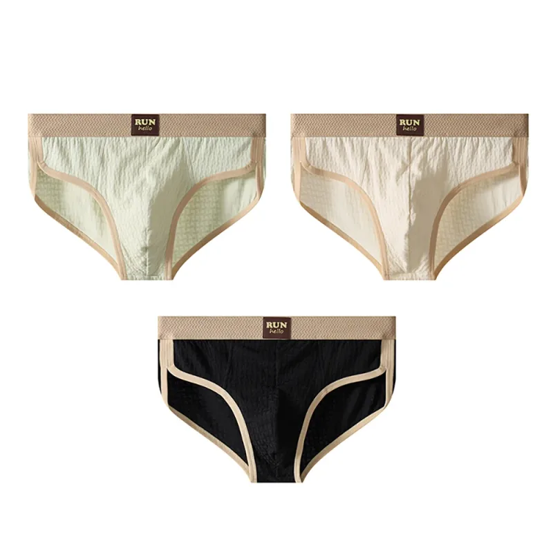 3PCS/Pack 100% Cotton Delicate Jacquard Men's Brief Antibacterial Breathable Crotch Men's Panties Soft Stretch Underwear for Man — image 16