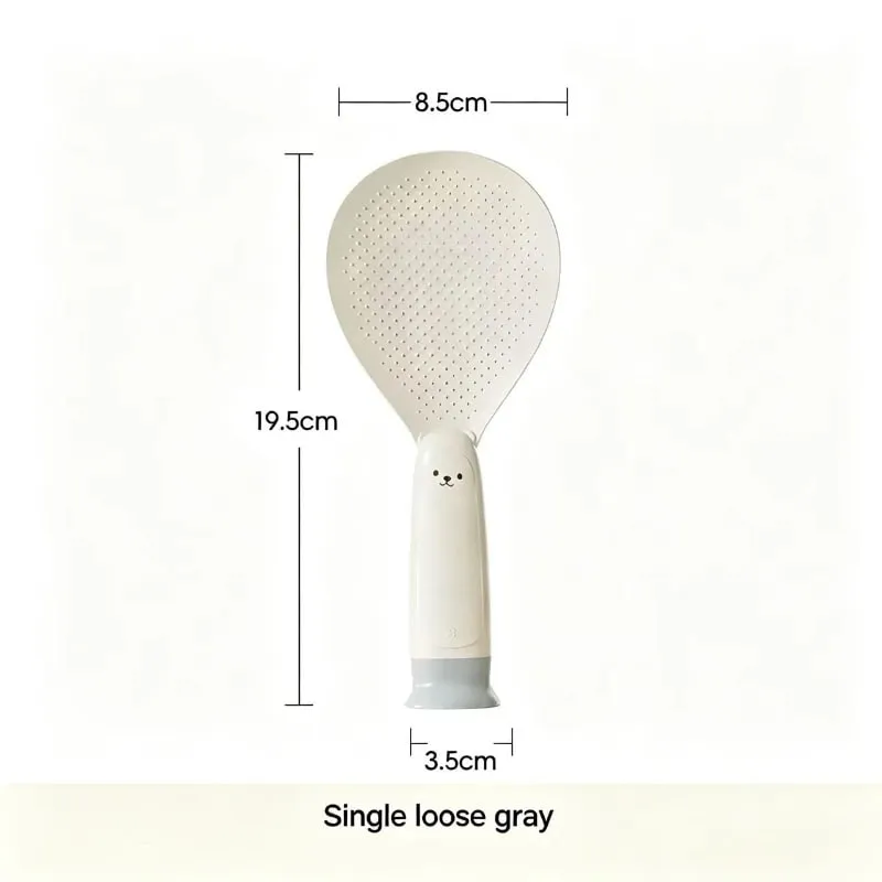 1 Piece Suction Cup Standing Rice Spoon Non‑Stick Heat‑Resistant Self‑Stand Rice Paddle for Rice Cooker Serving Cooking — image 7