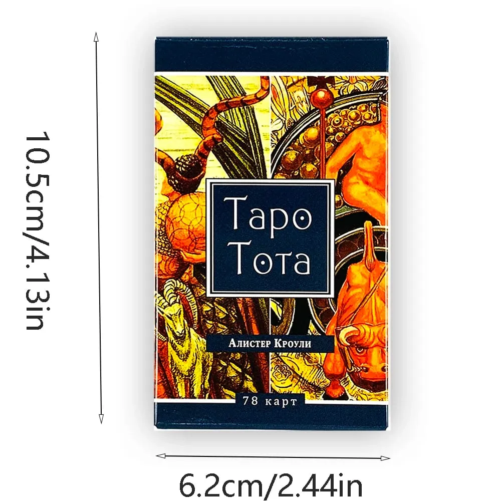 Tarot Deck 78‑Cards Russian Version Tapo Tota Mysterious Divination Fortune‑Telling Board Game for Tarot Collectors Practitioner