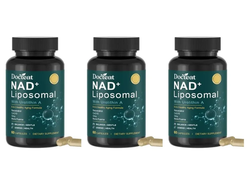 Docteat Liposomal NAD+ Capsules Energy & Healthy Aging Support with Urolithin A Trans Resveratrol CoQ10 Men Women 60 Capsules — image 9