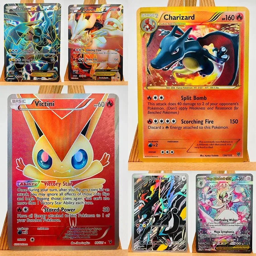 Pokemon PTCG Charizard Victini Gardevoir Sexy Cynthia Toys Hobbies Hobby Collectibles Game Collection Anime Cards — image 1