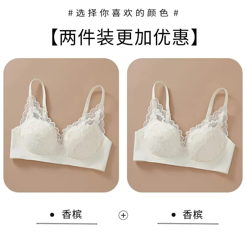 Japanese Sexy Spitze Büstenhalter ohne Bügel Push Up für kleine Brust Seitlich glättend Anti-Sagging Neu Bestseller MOYISU B — image 9