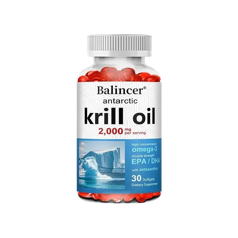 Antarctic Krill Oil 2000mg Supplement 3X Strength Natural Source of Omega-3s EPA 240mg + DHA 160mg + Astaxanthin 800mcg — image 8