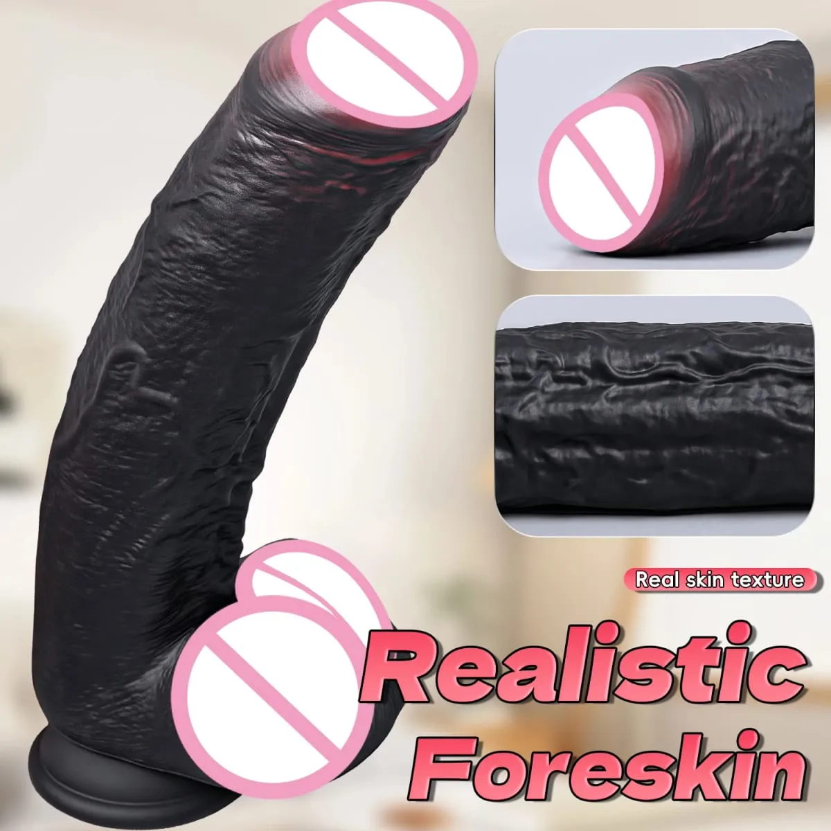 Spuer Bigger Realistic Dildos Silicone Layer Penis with Suction Cup Adult Sexy Toys for Woman Men Vagina Anal Massage Stimulator