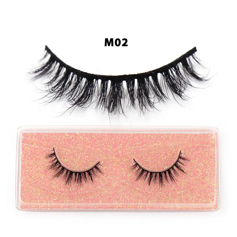 Short Natural 3D Mink Lashes Fluffy Wispy Fake Eyelashes Crisscross False Lashes Eyelash Extension Makeup — image 8