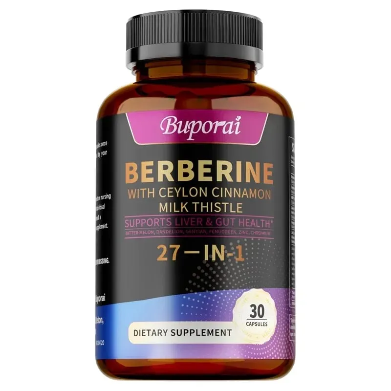 Berberine Ceylon Cinnamon Milk Thistle Supplements - Promotes Liver and Digestive Health Supports Cellular Energy and Repair