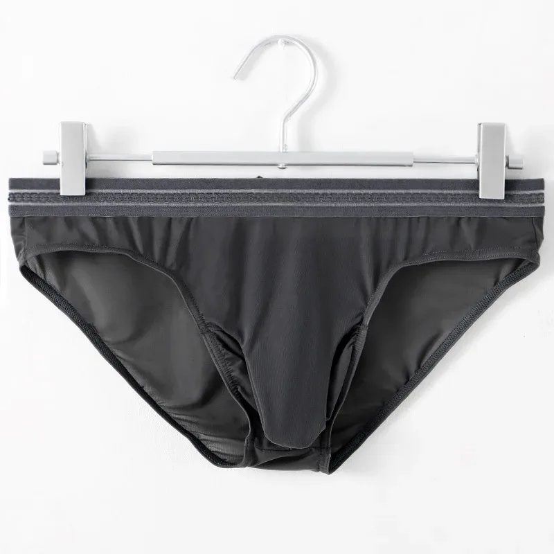 1/3PCS Men's Ice Silk Briefs Ultra-thin Quick Dry High Elastic Lace Waistband Panties Sexy Seamless Breathable Bikini Underwear — image 33