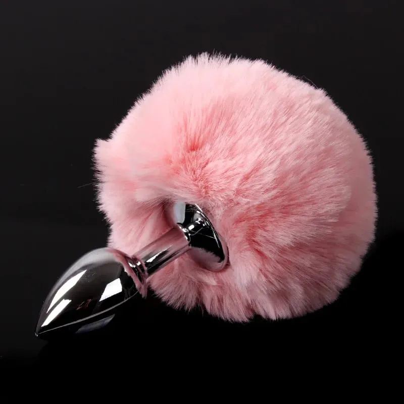 Metal Anal Plug with Rabbit Tail Bunny Tail Pet Role Play Adult Sex Toy for Women Men Couples Fetish Gear Accessories — image 8