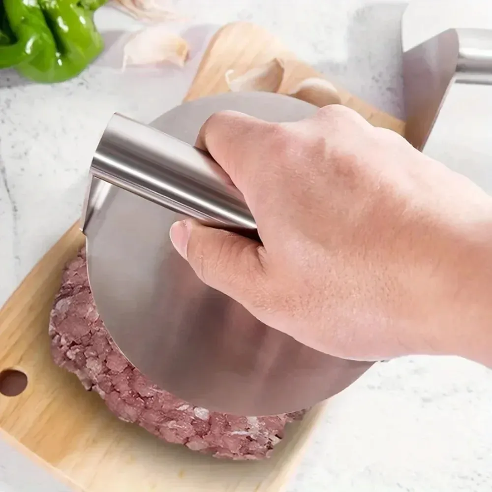 New Stainless Steel Smash Burger Press | Heavy Duty Patty Maker & Smasher Mold for BBQ Grilling Kitchen (Non-Stick) — image 1