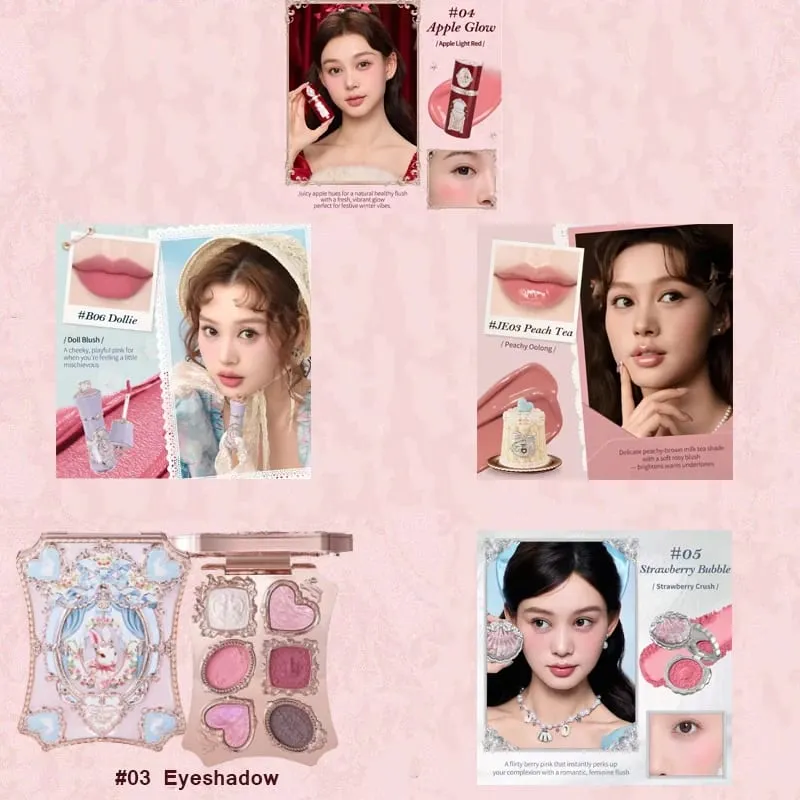 Flower Knows Makeup Kit Fuldt professionelt makeup gavesæt Mermaid Angel Highlight Swan Lipstick 5 dele sæt — image 7