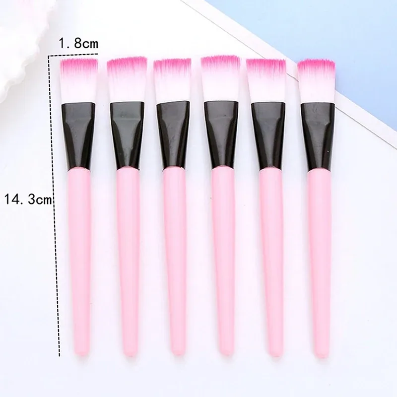 10pcs Facial Mask Brush Makeup Brushes Eyes Face Skin Care Masks Applicator Cosmetics Mask Brush Tools Pink Handle