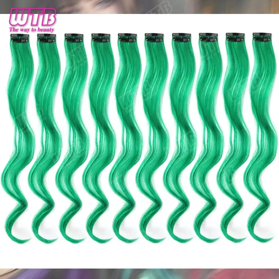 10 PCS Colored Synthetic Hair Extension Wigs for Women BB Clip Style Straight Hair Extension Wigs Suitable for Holiday Events — image 27