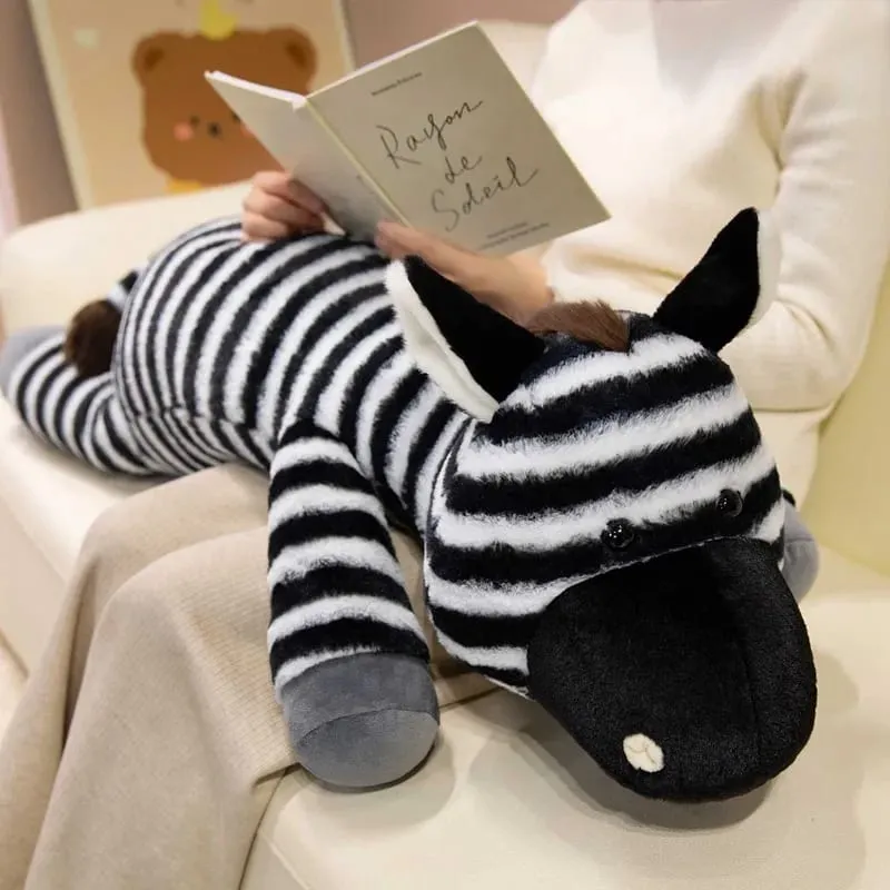 40/60/90cm plush toy zebra plush throw pillow sofa pillow sleeping pillow room decoration leg-hugging doll — image 5