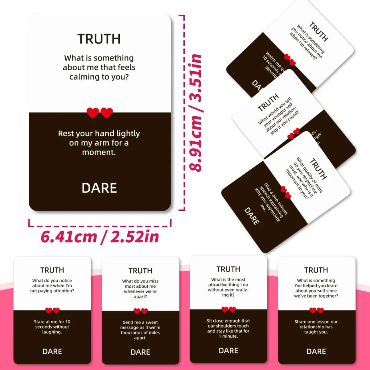 50Pcs Truth or Dare Couple Interactive Game Cards Fun Dating Cards for Couples To Improve Relationship Leisure Party Cards — image 4