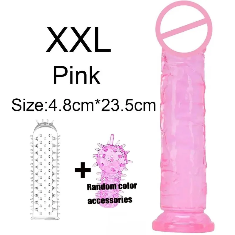 Super levné realistické měkké ženy erotické anální velké dildo přísavka Jelly Dick erotické hračky měkké klitorisy vaginální masturbátory penis