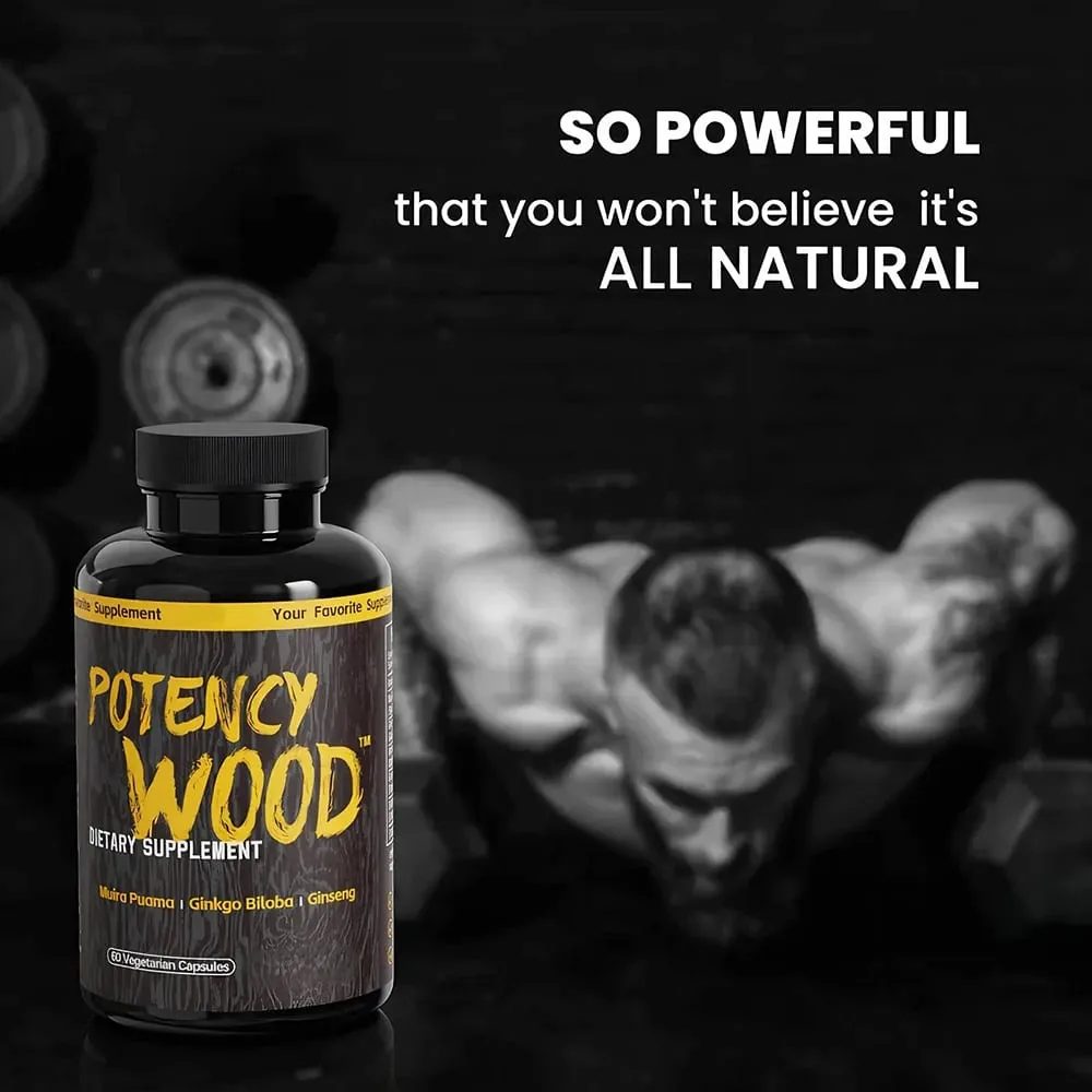 Potency Wood Herbal Supplements with Ginseng Ashwagandha 60 Capsules Adaptogen Energy Stamina Immune Antioxidants Gut Health — image 7