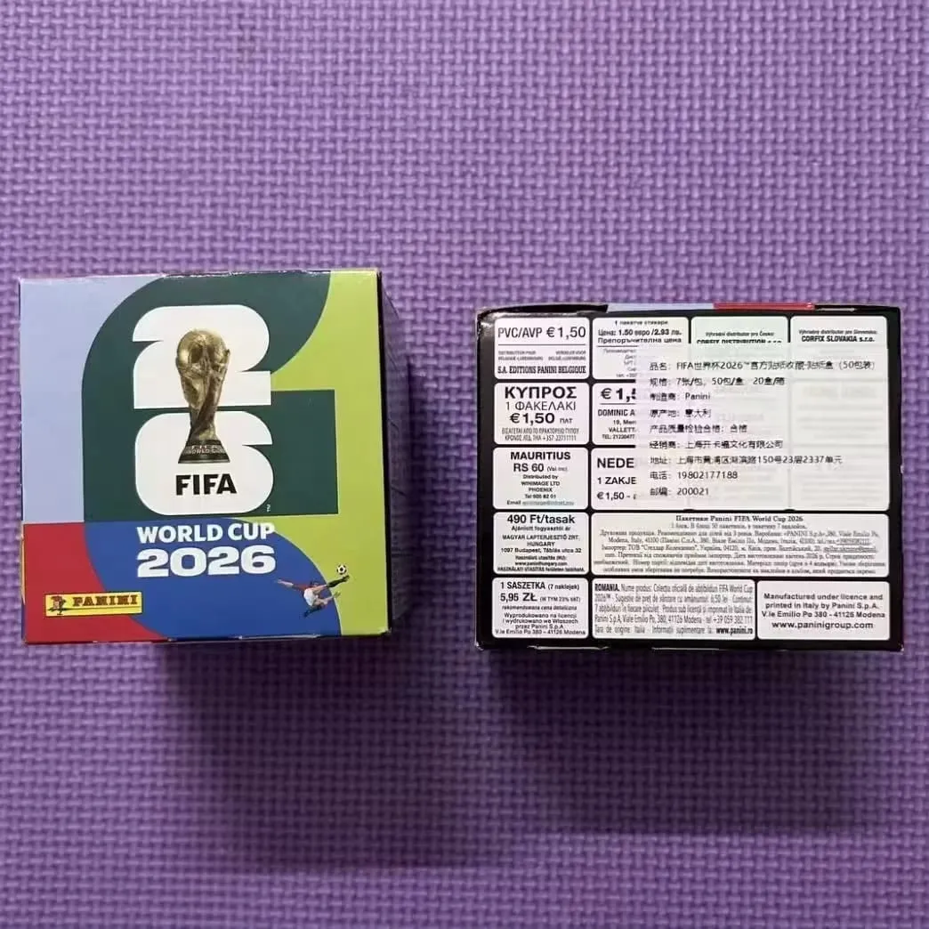 Collection officielle d'autocollants Panini de la Coupe du monde 2026 Jeux de cartes mystère Joueur de football à collectionner Pack aveugle Cadeau souvenir pour fan. — image 2