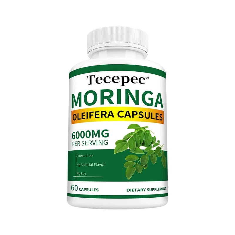 Organic Moringa Capsules 6000mg Antioxidant Boost Energy & Metabolism Support Immune Digestive Brain & Heart Health — image 8