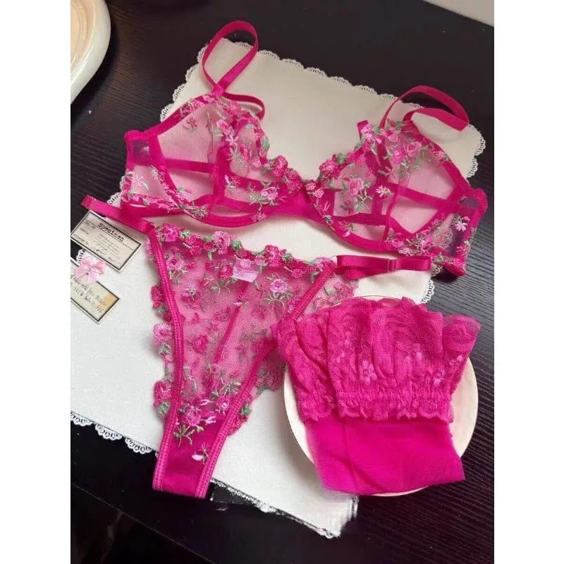 Sexy Sheer Lace Flower Embroidery Underwire Bra for Women Large Breast Minimizer Anti‑Sagging Comfort Everyday Wear YEMOMO S‑XL — image 5