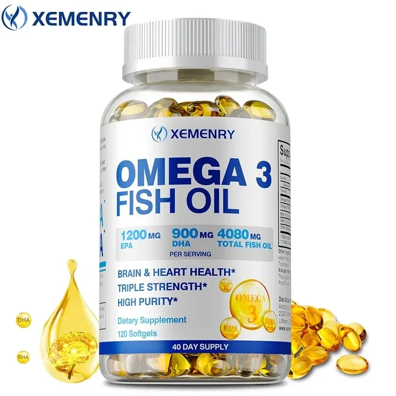 Omega-3 Fish Oil - Enhance Memory Concentration and Cognition Promote Brain and Eye Health Enhance Immune Function — image 1