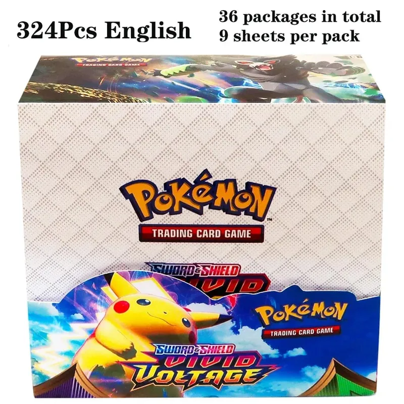 324Pcs Pokemon TCG: Sword & Shield Tempest Bonds Booster Box Trading Card Game Pokemon Card Kids Toys Board Game